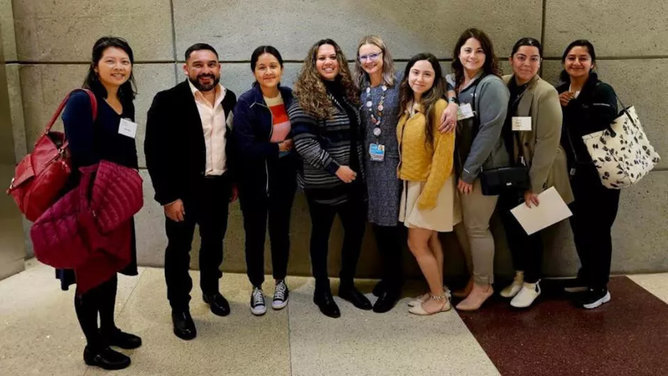 CHLA’s Dr. Jennifer Raymond (center) with other members of her team who are involved in the new NIH-funded research study.