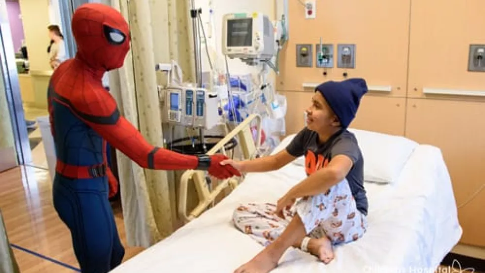 Tom Holland Spider-Man at CHLA