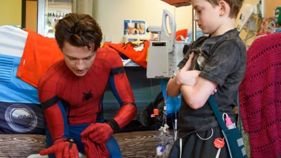 Tom Holland Spider-Man at CHLA