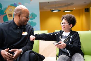 Patient and Father in Neurological Institute Outpatient Center